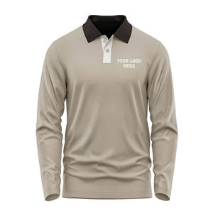 Chemise de golf en jersey solide de haute qualité pour homme, anti-plis, respirante, séchage rapide, manches longues, performance de niveau tournoi, Vietnam - Product Image 6