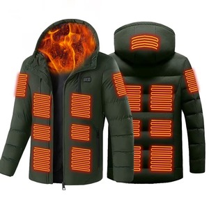 Blouson de moto chauffant d'hiver pour course automobile, imperméable, coupe-vent, à capuche, manches longues, thermique, 3 réglages - Product Image 1