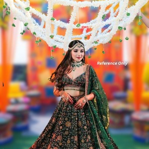 Filet de fleurs pour l'entrée de la mariée, taille 4x6 pieds, style indien Punjabi, Phoolon Ki Chaddar, fleurs de jasmin artificielles faites à la main avec des perles - Product Image 4