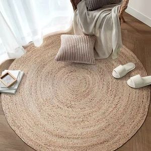 Tapis écologiques tissés à la main avec des fibres naturelles pour des maisons respectueuses de l'environnement et un espace de vie organique - Product Image 1