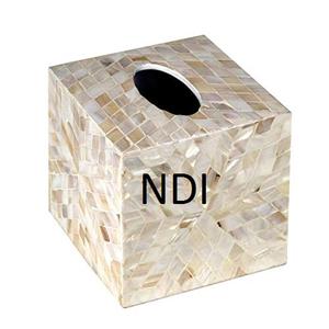 กล่องใส่กระดาษเช็ดปากทรงสี่เหลี่ยมที่เป็นเอกลักษณ์ประดับมุกสำหรับตกแต่งโรงแรม - Product Image 1