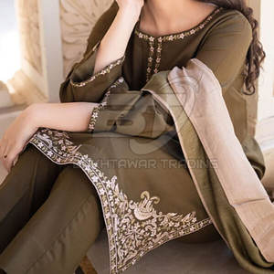 ชุดผ้าชัลวาร์ คามีซ ผ้าฝ้าย/โพลีเอสเตอร์เนื้อนุ่ม พร้อมผ้าคลุมไหล่ ชุดสตรี 3 ชิ้น - Product Image 3