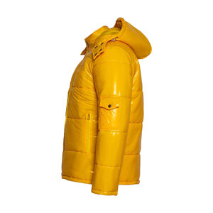 Blouson aviateur d'hiver de haute qualité pour hommes Style décontracté coton teint col à capuche avant Logo personnalisé vente en gros imperméable coupe-vent - Product Image 5
