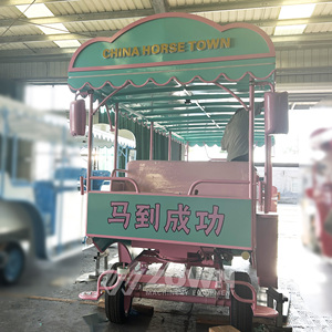 Versión mejorada, carro de caballos rojo, elegante carruaje real eléctrico, vehículo Vintage, carruaje de caballos turístico a la venta - Product Image 2