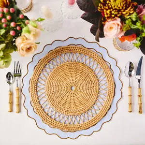 Manteles Individuales de Ratán Ecológicos Hechos a Mano al por Mayor, Precio Económico, Posavasos Tejidos a Mano de 5mm para Mesa de Comedor, Hechos en Vietnam, en Caja - Product Image 4