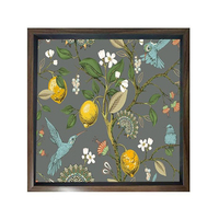 Bol en bois imprimé avec motif autocollant, écologique, style moderne et antique, pour la cuisine, la table, la décoration intérieure, la salle à manger et le service de fête
