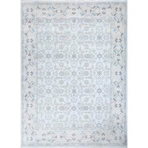 Alfombra de Lana Anudada a Mano Erbe Floral, Gris y Negra, Rectangular Grande para Decoración de Sala de Estar o Pasillo LNLP-05 - Product Image 1