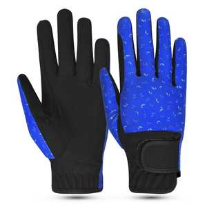 Guantes de equitación ecuestre de cuero puro para hombres y mujeres Agarre antideslizante para damas y niñas - Product Image 1
