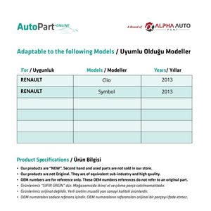 Kit de réparation de vitre avant droite pour Renault Clio,Symbol - Product Image 2