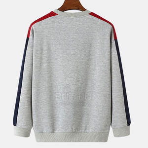Vente en gros de sweat-shirt à manches longues respirant en coton et polyester de qualité supérieure avec logo personnalisé pour hommes, style à motif uni et décontracté - Product Image 2