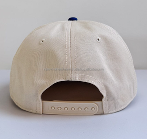 Casquette de sport beige à 5 panneaux avec logo brodé de haute qualité, design OEM, coton BSCI, pour hommes et femmes, vente en gros, casquette de baseball personnalisée - Product Image 4