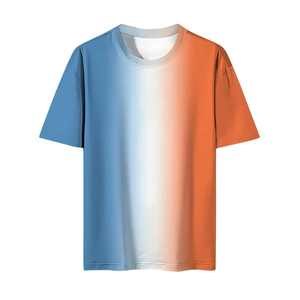 Ensemble T-shirt et short pour homme en tissu tricoté respirant avec logo personnalisé et impression sur mesure pour l'été - Product Image 2