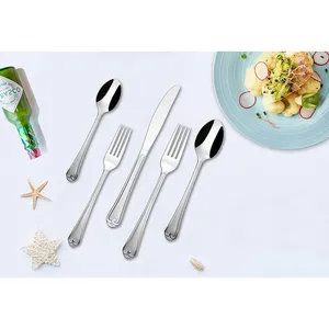 Juego de cubiertos de acero inoxidable con acabado brillante Fabricante al por mayor Vajilla Juego de cubiertos de metal decorativo Proveedor a granel - Product Image 3