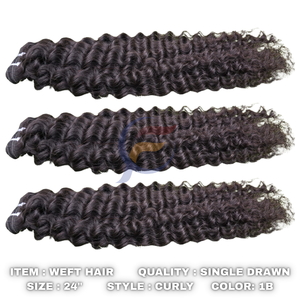 Extensions de cheveux bouclés de luxe, mèches à double trame, 100% cheveux humains vierges Remy, cuticules alignées, brillants et sans nœuds - Product Image 3