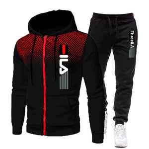 2025 automne hiver hommes décontracté sport sweat à capuche pantalons de survêtement ensemble nouveau Style européen américain fermeture éclair survêtements - Product Image 5