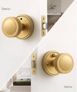 ลูกบิดประตูทองเหลืองเคลือบด้วยน้ำมัน1แพ็คลูกบิดส่วนตัวดีไซน์ทันสมัยสำหรับโรงแรมวิลล่าห้องนอนห้องน้ำที่ทนทานมีสไตล์ - Product Image 5