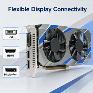 Carte graphique GTX <span class=keywords><strong>1050</strong></span> <span class=keywords><strong>Ti</strong></span> 4 Go GDDR5 128 bits NVIDIA, double ventilateur, GPU de jeu <span class=keywords><strong>4K</strong></span> pour PC de bureau, pièces d'ordinateur GTX1050Ti - Product Image 2