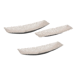 Antique Silver Rectangular Metal Tray New Salad <strong>Tools</strong> for Food Serving Elegant Silver Plated <strong>Cast</strong> Metal for Decorative Tabletop - Product Image 6