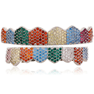Grillz Diamant Couleur Personnalisée, Bijoux Hip Hop en Argent Pur 925, Diamant Moissanite VVS, Entièrement Sertis de Diamants, Grillz Diamant Couleur Personnalisée - Product Image 4