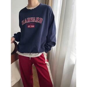 Venta al por mayor sudadera 100% algodón de alta calidad de la Universidad de Harvard carta de manga larga Casual estilo juvenil suéter para hombres y mujeres - Product Image 6