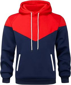 Sudadera con capucha informal para hombre con bolsillos, sudadera de manga larga, Top de bloque de color, ropa de invierno bordada - Product Image 2