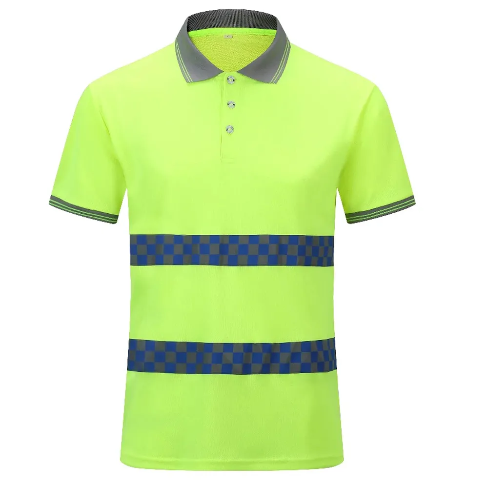 Custom Logo Short Sleeve Safety Polo Shirt Reflective Working Polo Shirts Top Products