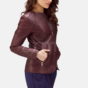 High Quality Women's Stylish <b>Leather</b> <b>Jacket</b> Unique Design Super Quality <b>Winter</b> <b>Jacket</b> For Women In Cheap Price - Product Image 3