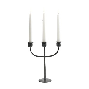 Trendy Design Metal Floor <b>Candelabra</b> for Christmas and Wedding Tabletop Decor 3 Arms Black Finished Floor <b>Candelabra</b> - Product Image 1