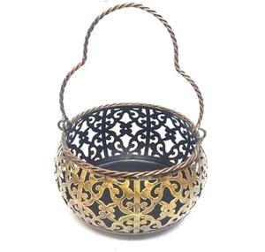 Panier-cadeau hexagonal en métal panier décoratif avec des motifs complexes pour les cadeaux de luxe et les maisons disponibles au prix de gros - Product Image 3