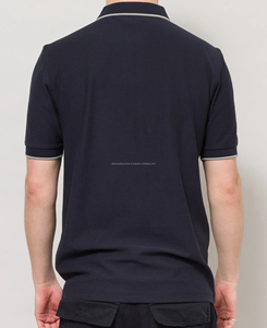 Polo de verano con cremallera para hombre, personalizado, transpirable, de color sólido, con estampado, MOQ bajo, 180 g - Product Image 3