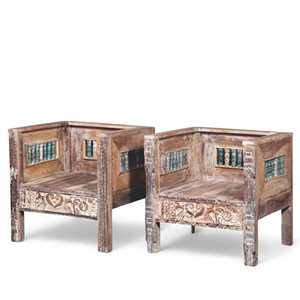 Rustic Wooden <b>Sofa</b> Patio <b>Bench</b> Design for Outdoor Use - Product Image 1