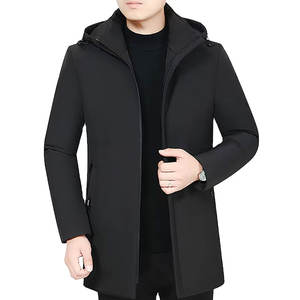 Men's Casual Slim Fit <b>Long</b> <b>Winter</b> <b>Coats</b> <b>Waterproof</b> Windproof Thick Padded Puffer Cotton/Nylon Quilted Parka OEM Service - Product Image 1