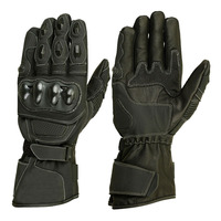 Gants de moto pour hommes, conduite à grande vitesse sur autoroute, longs gants en cuir pour motards, sécurité des mains, imperméables, antidérapants, gants de course à doigts entiers