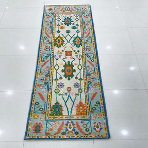 Suave silenciado colores antiguos corredor bajo anudado a mano Oushak Zero Pile Vintage hermoso directo de fábrica alfombra personalizable - Product Image 2