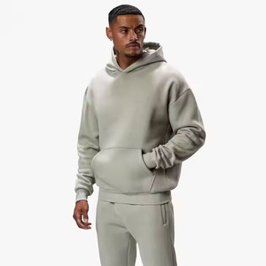 Conjunto de Sudadera con capucha de cuello redondo de algodón 100% de alta calidad, chándal con bordado desgastado, pantalones de chándal, diseño transpirable al por mayor para invierno - Product Image 3