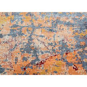 Alfombra Kavi Srb(705) Anudada a Mano de Lana y Seda de Bambú, Patrón Abstracto Rojo y Naranja para Decoración de Sala de Estar, Sin Cordones, por Kavi - Product Image 3