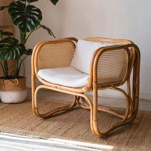 Silla minimalista de ratán ecológica, cómoda y elegante para hoteles, parques, espacios de vida al aire libre para granjas, comedor, villas - Product Image 4