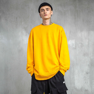 Sweat-shirts à épaules tombantes en molleton 500GSM pour hommes Sweat-shirt à col rond surdimensionné pour hommes Sweat-shirts de jogging de rue pour hommes - Product Image 2