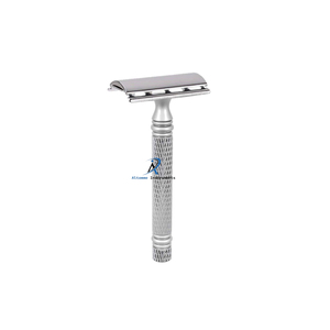 Maquinilla de afeitar de seguridad Personal de doble filo de alta calidad, mango de afeitado Manual clásico, herramienta de aseo reutilizable de acero inoxidable para hombres - Product Image 1