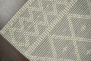 Handcrafted Wool and Cotton <b>Boho</b> <b>Rug</b> Stylish and Comfortable Floral Pattern Handwoven for Home Use Plush Pile Height - Product Image 3