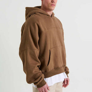 Sudaderas con capucha para hombre de corte holgado con logotipo personalizado, diseño recortado único, ropa informal OEM para uso al aire libre, sudaderas con capucha para hombre - Product Image 6