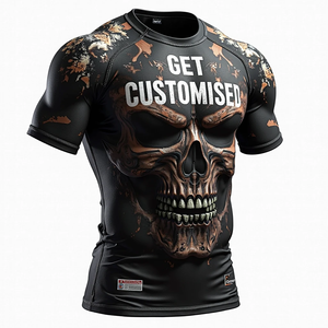 Rashguards de BJJ Personalizados de Primera Calidad, Impresión Digital, Elásticos, 100% Poliéster, Ropa de MMA Duradera, Transpirable, Anti-UV, de Secado Rápido - Product Image 3