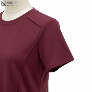 Vêtements pour hommes grande taille, t-shirt uni marron pour jeunes hommes et femmes, en vrac, étiquette OEM, chemises unisexes, t-shirts pour hommes de haute qualité - Product Image 5