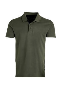 Alta calidad al por mayor por encargo de los hombres para la camisa de polo patrón sólido transpirable poliéster/algodón lona frontal logotipo bordado - Product Image 3