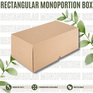 Made Italy Eco-Friendly Recyclable Disposable Rectangular Kraft Paper Slotted <b>Box</b> for Food-Safe Packaging Storage Customizable - Product Image 2