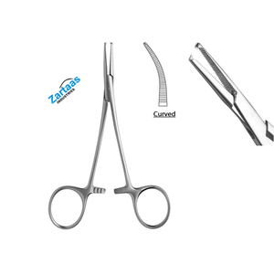 Fórceps de arteria Halsted-Mosquito de acero inoxidable de alta calidad, instrumentos quirúrgicos curvos dentados de 1x2 dientes de 5 pulgadas - Product Image 5