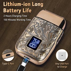 Afeitadoras Eléctricas para Hombre, Recortadora de Barba y Cabello de Doble Lámina de Precisión, Regalo para Padres - Product Image 1