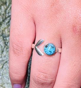Hecho a mano 925 plata esterlina sólida Unisex anillo fino cobre Natural turquesa diamante Casual boda compromiso regalo para mujeres - Product Image 5