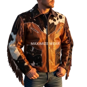 New Hair-On Cowhide Men Leather Jacket Premium Real Hide Custom Colors & Patterns Wholesale Price OEM Factory Production - Product Image 3