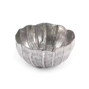 Design attrayant et luxueux bol de service alimentaire en aluminium couleur argent bol de dattes au chocolat pour la maison ustensiles de cuisine - Product Image 1
